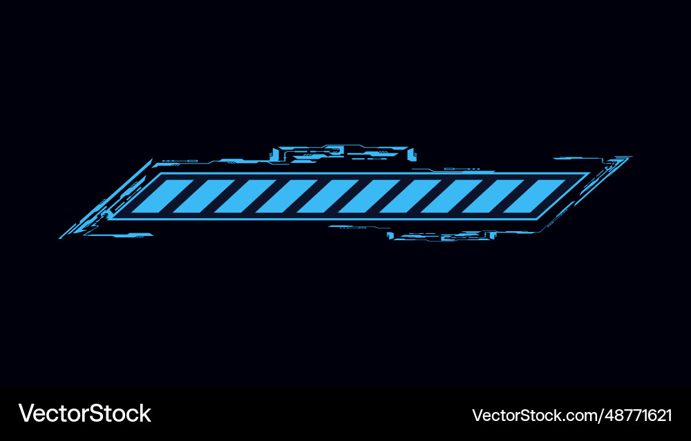 Futuristic interface hud element for games and app vector image