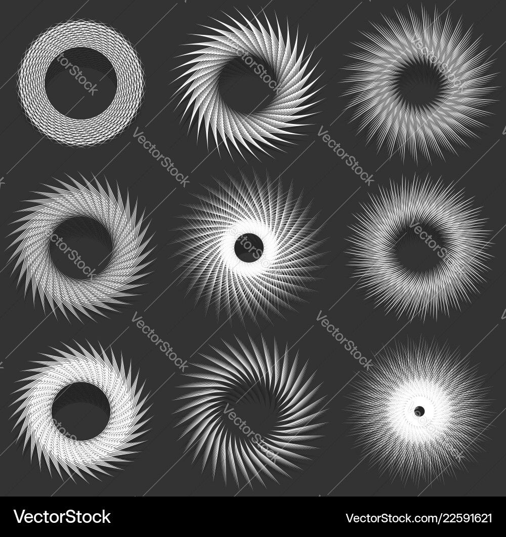 Geometric circle elements abstract circular shape Vector Image