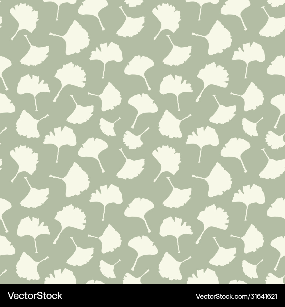 Ginkgo biloba seamless pattern botanical Ginkgo biloba seamless pattern botanical vector image