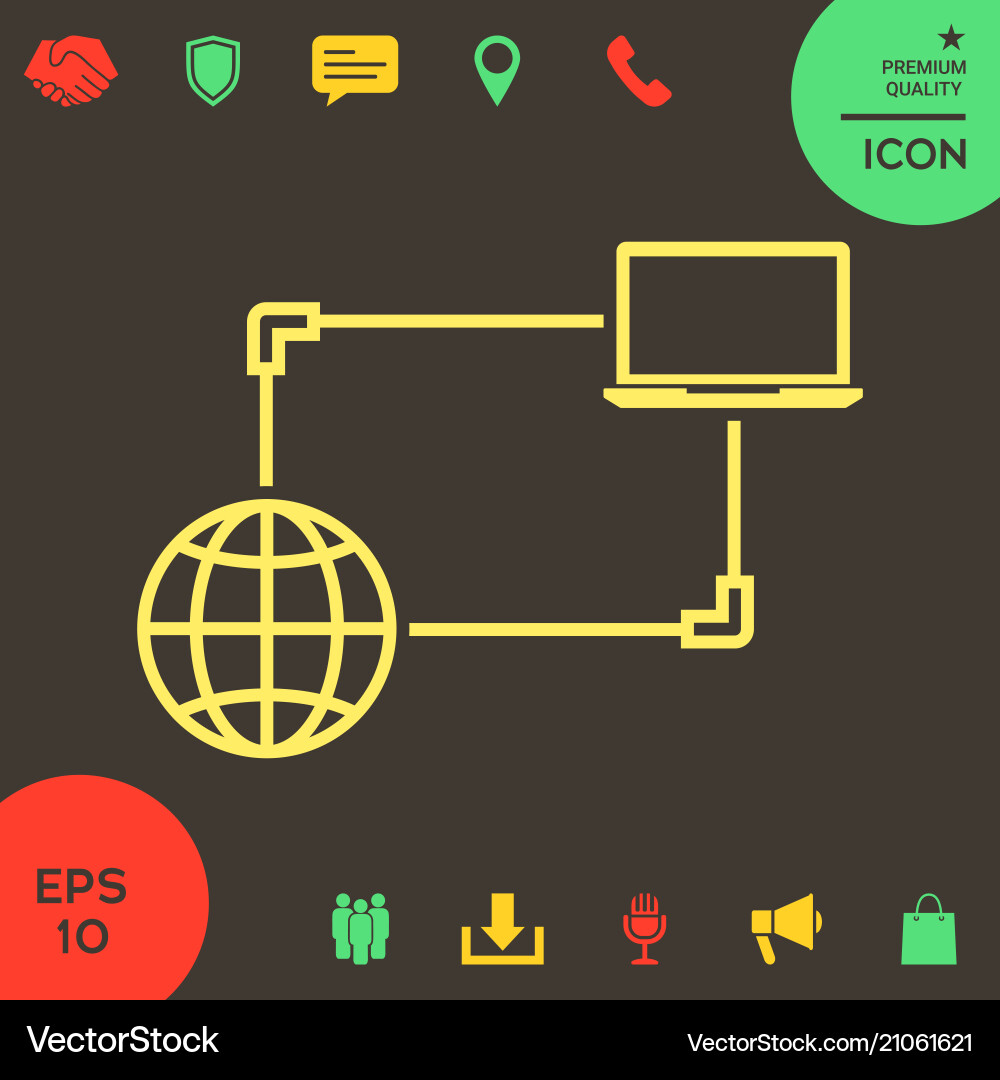 Internet connection data exchange transfer Internet connection data exchange transfer vector image