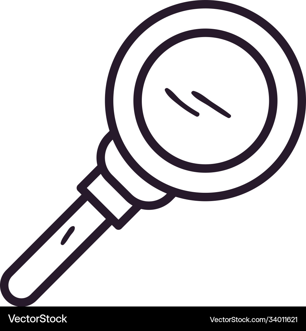 Lupe line style icon design Lupe line style icon design vector image
