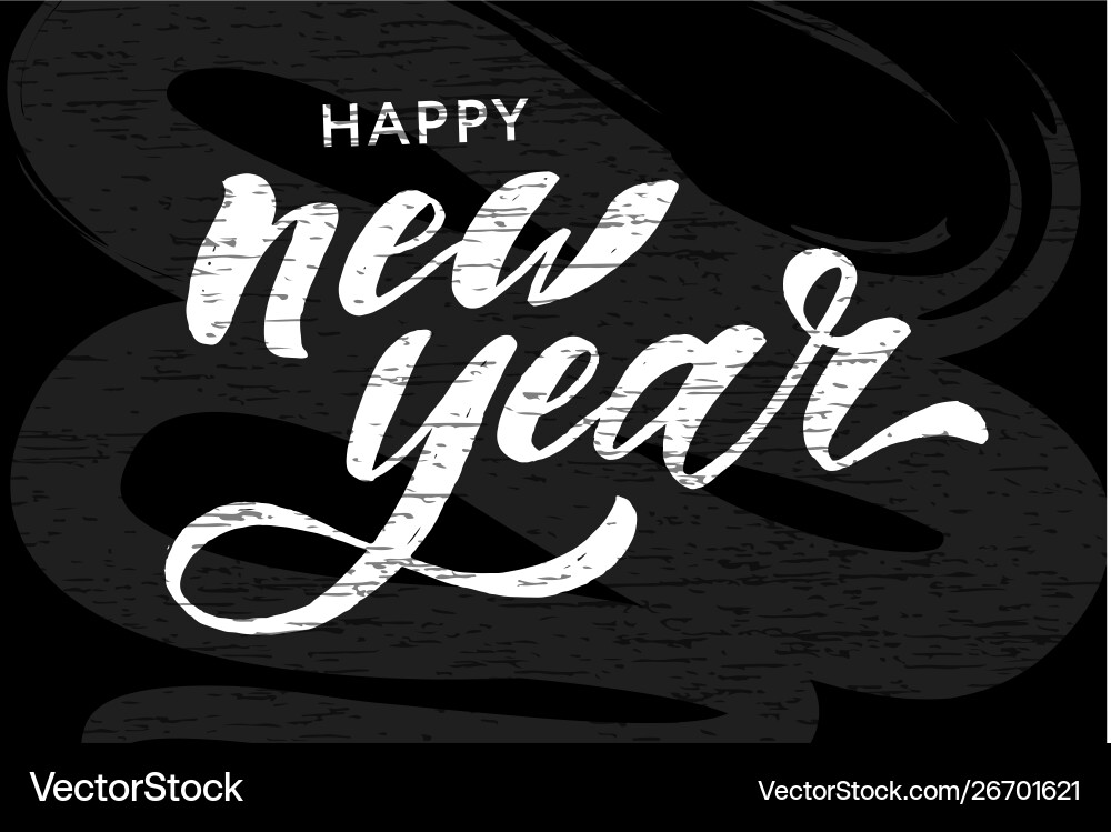 New year christmas lettering calligraphy brush New year christmas lettering calligraphy brush vector image