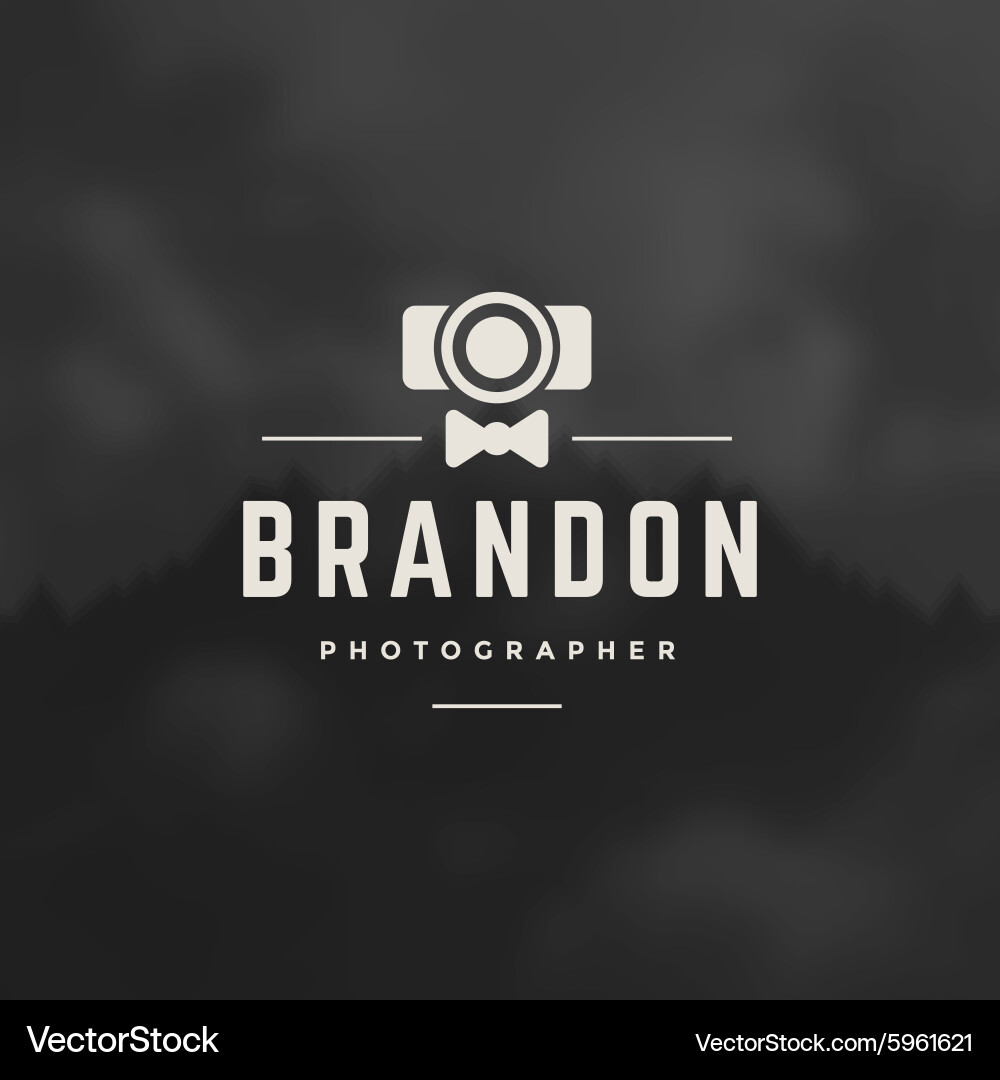 Retro Camera Badge Element Vector Image