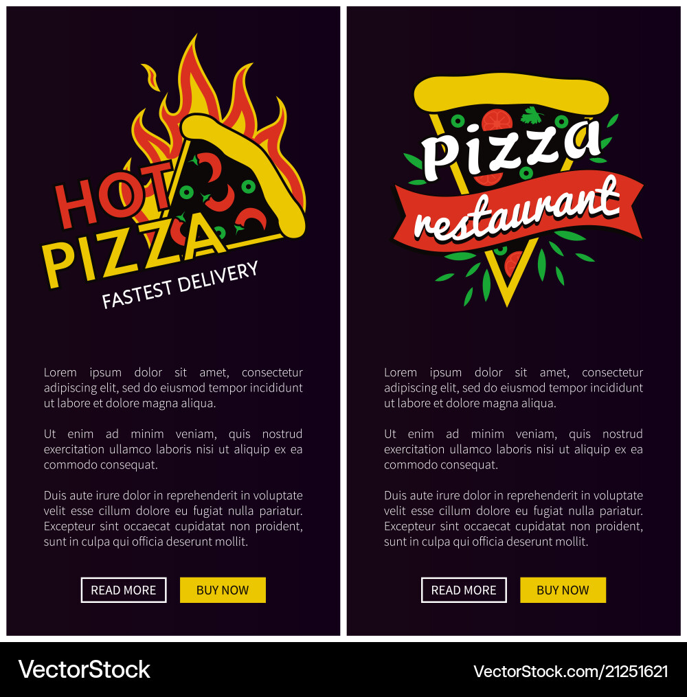 Schnelle Pizza Lieferung online Werbeplakate Schnelle Pizza Lieferung online Werbeplakate vektorbild