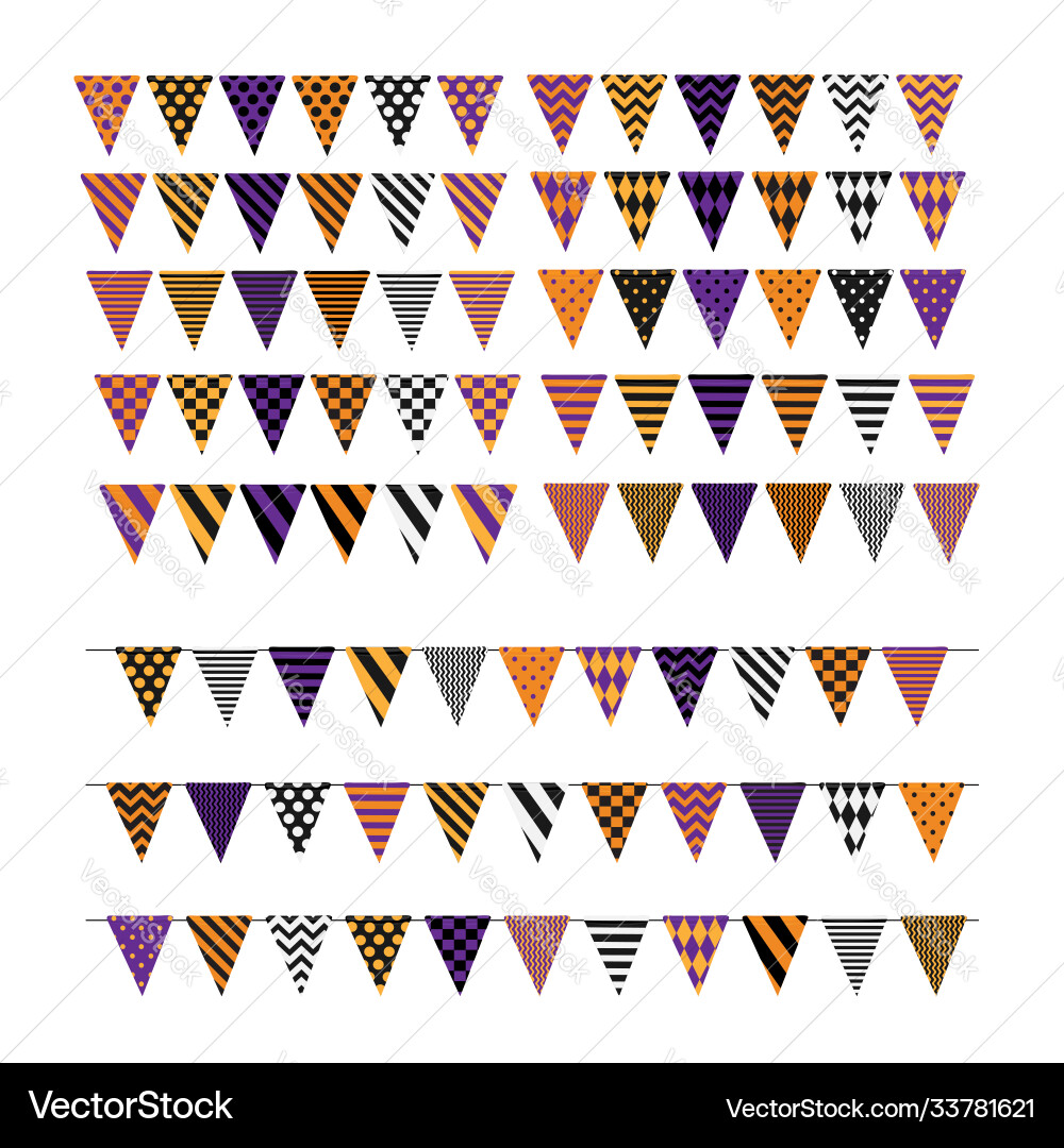 Set multicolored flags with various geometric Set multicolored flags with various geometric vector image