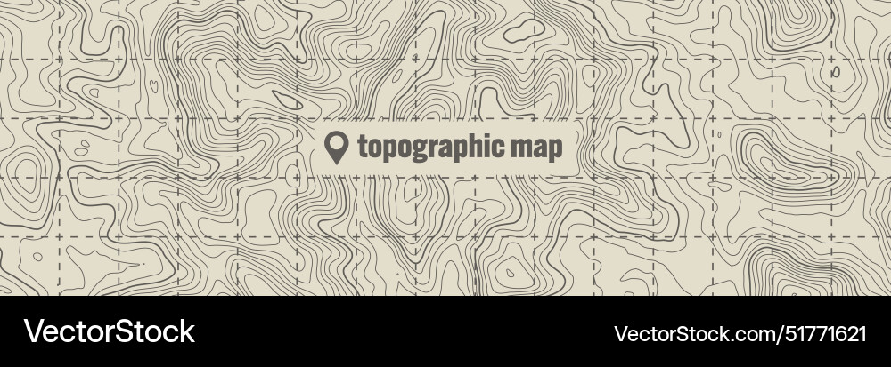 Topographic map with contour lines geographic Topographic map with contour lines geographic vector image