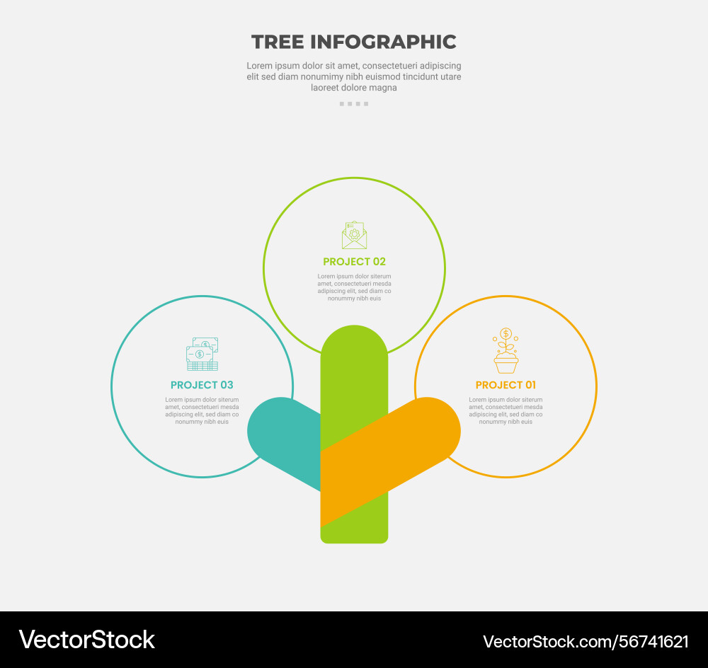 Tree shape visualization infographic outline Tree shape visualization infographic outline vector image