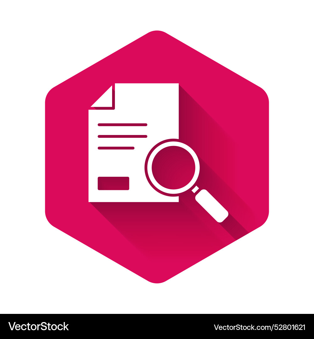 White document with search icon isolated White document with search icon isolated vector image