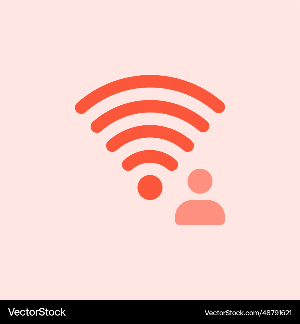 Wireless connection maintained by individual vector image