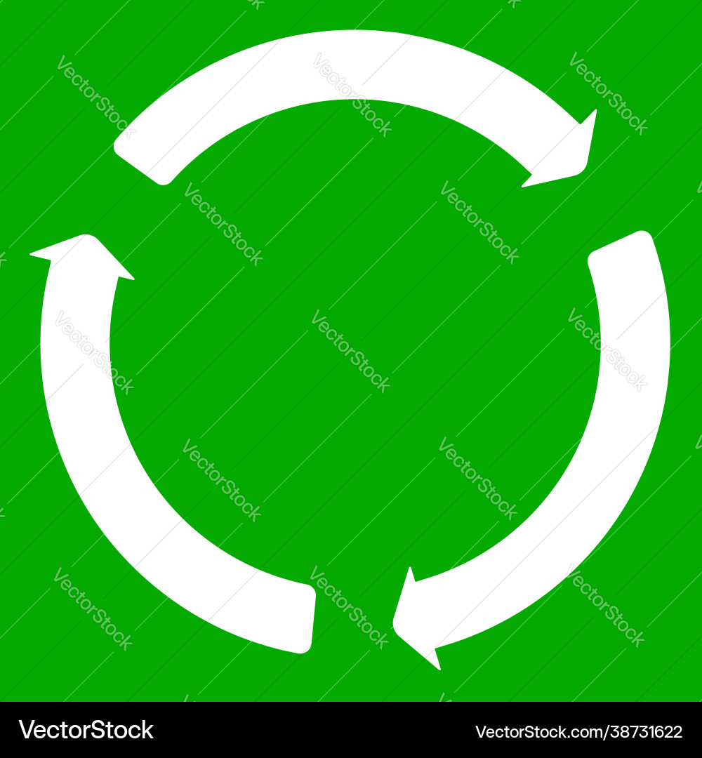 3 recycle arrows circular pointers vector image