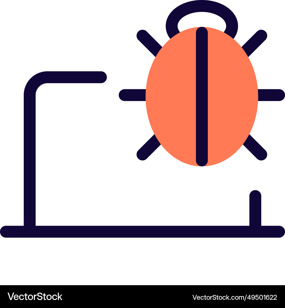 Coding error in a piece of software Vector Image