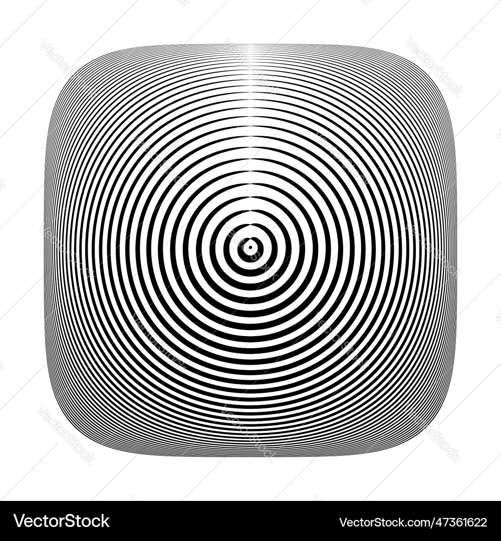 Concentric Rings Button Vector Image