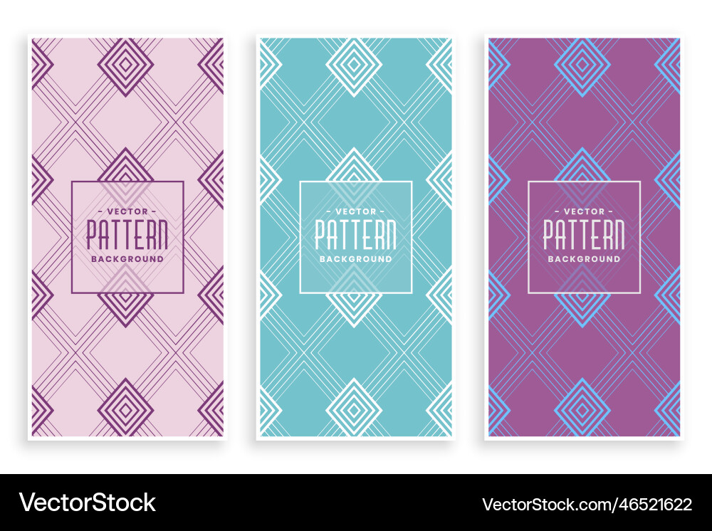 Creative diamond lines pattern in soft colors vector image