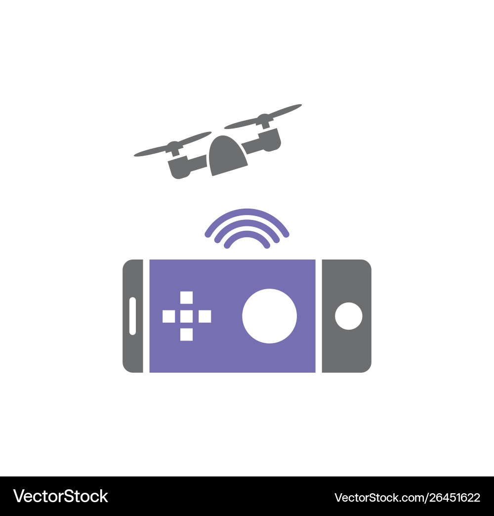 Drone related icon on background for graphic Vector Image