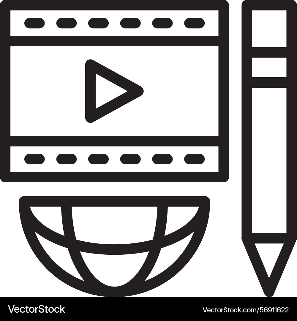 Editor linear style icon design Vector Image
