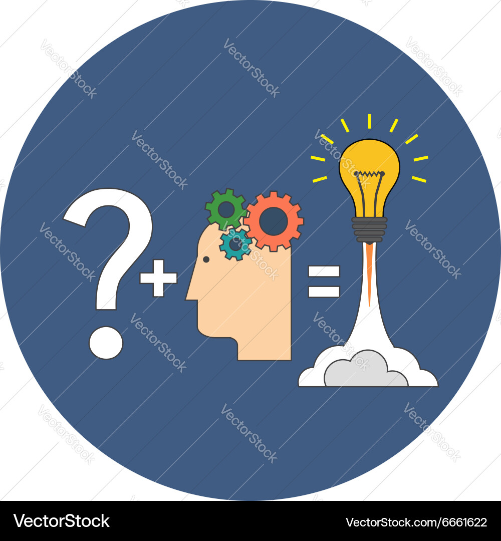 Finding solution innovation concept flat design Vector Image