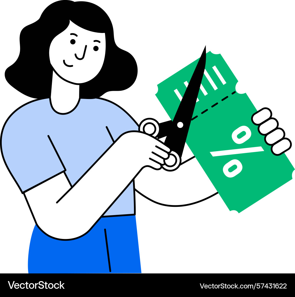 Flat style showing character holding Vector Image