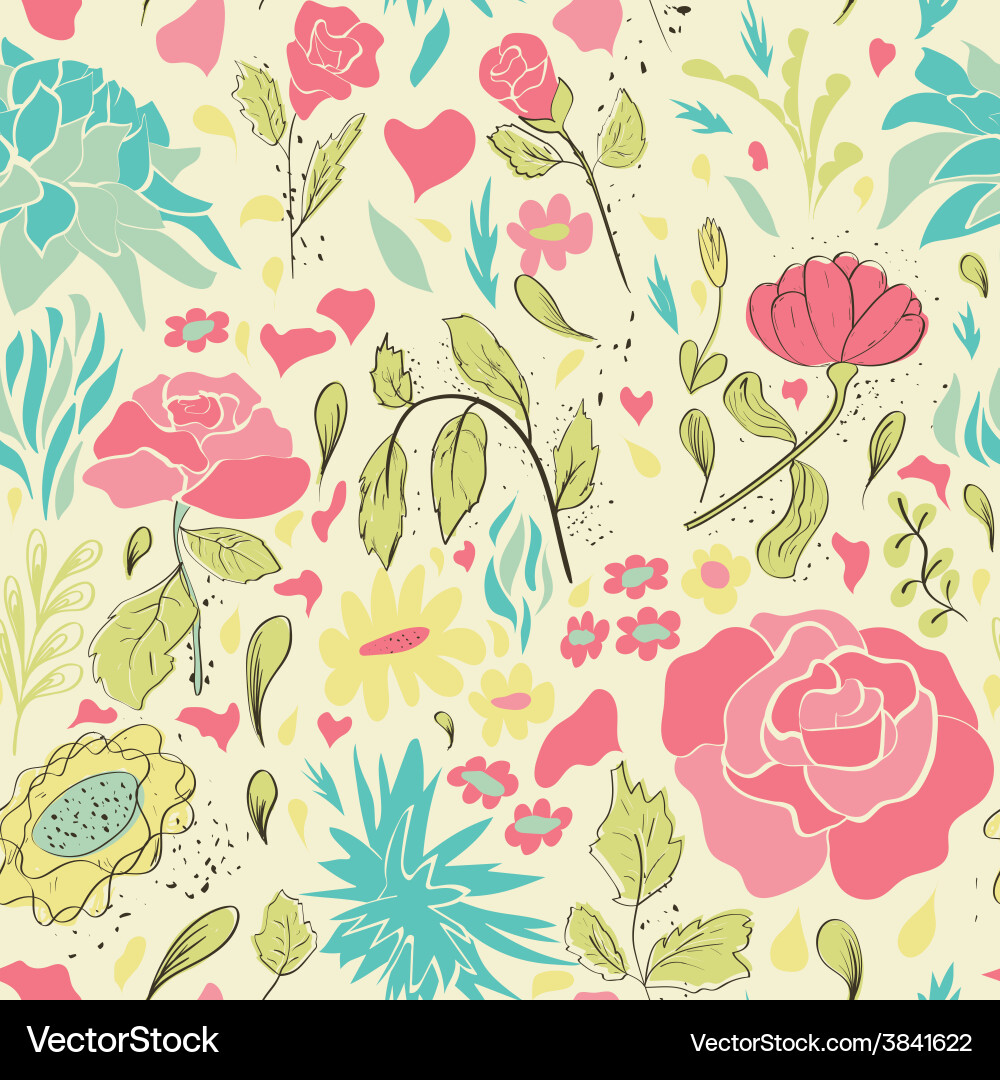 Floral Seamless Pattern Vector Image