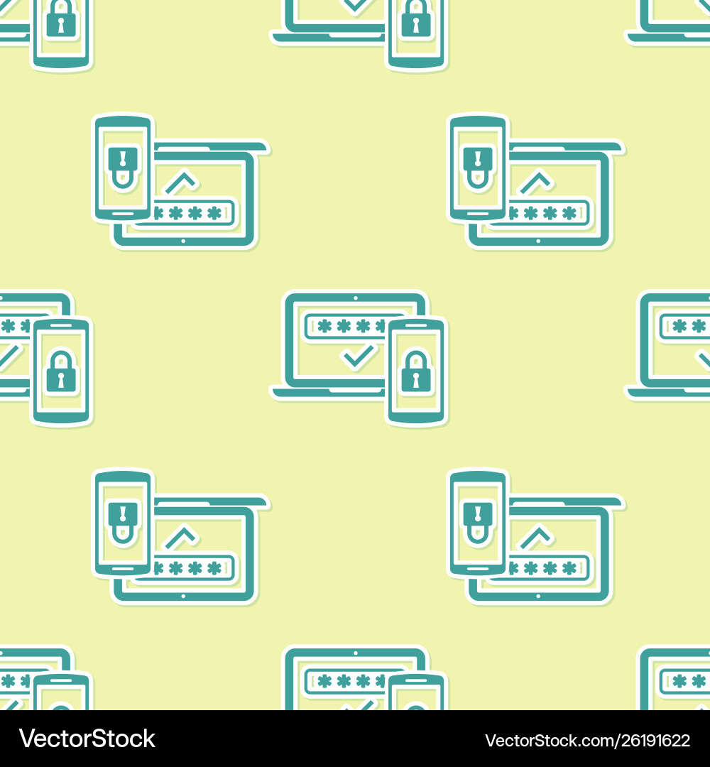 Green multi factor two steps authentication icon Green multi factor two steps authentication icon vector image