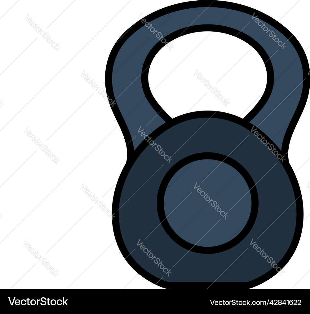 Icon of kettlebell vector image