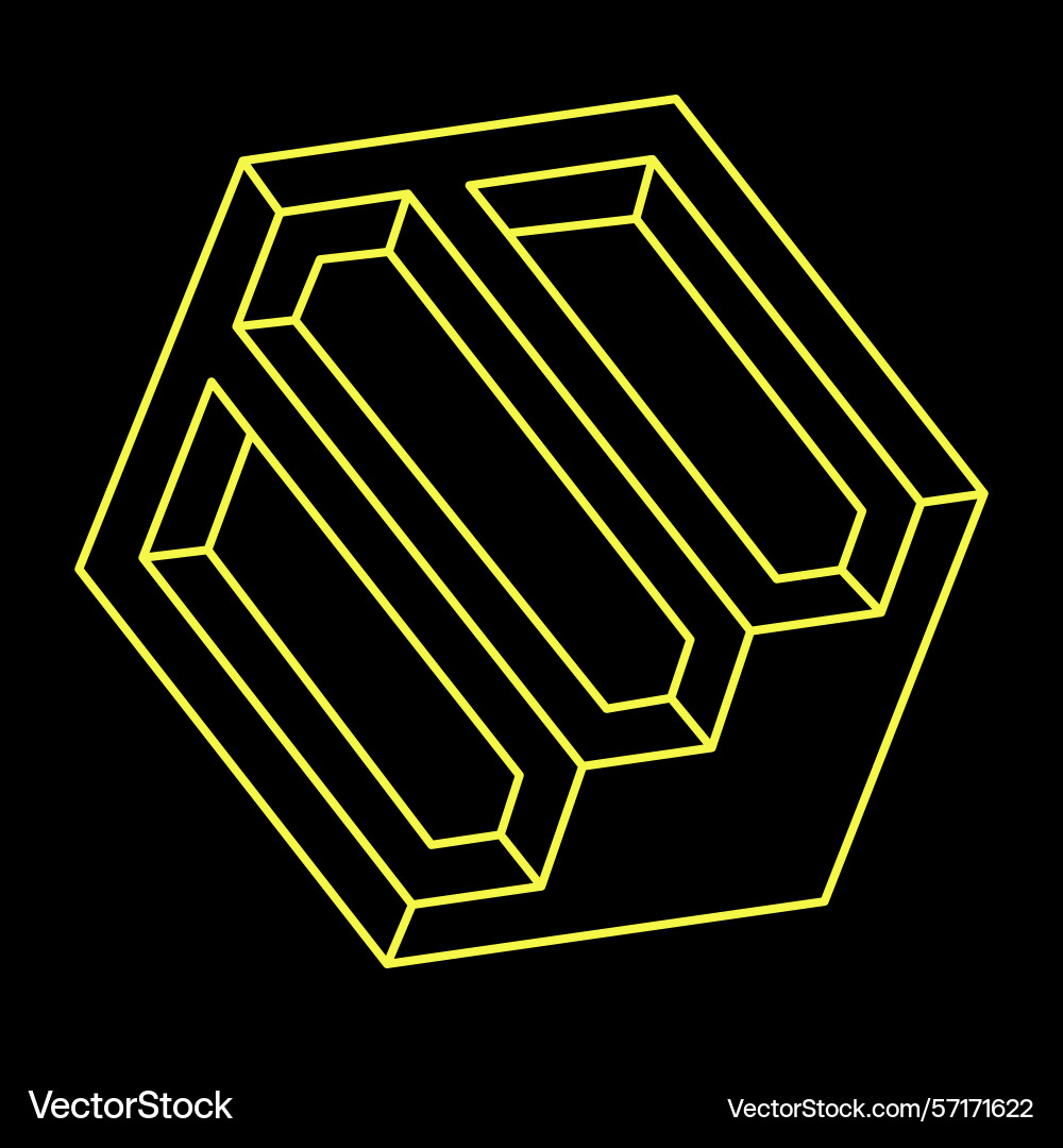 Impossible shape web design element optical Impossible shape web design element optical Vector Image