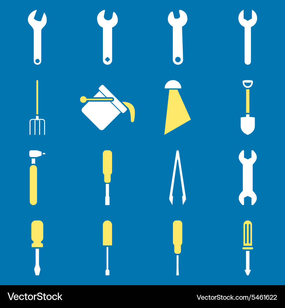 Instruments and tools icon set Vector Image