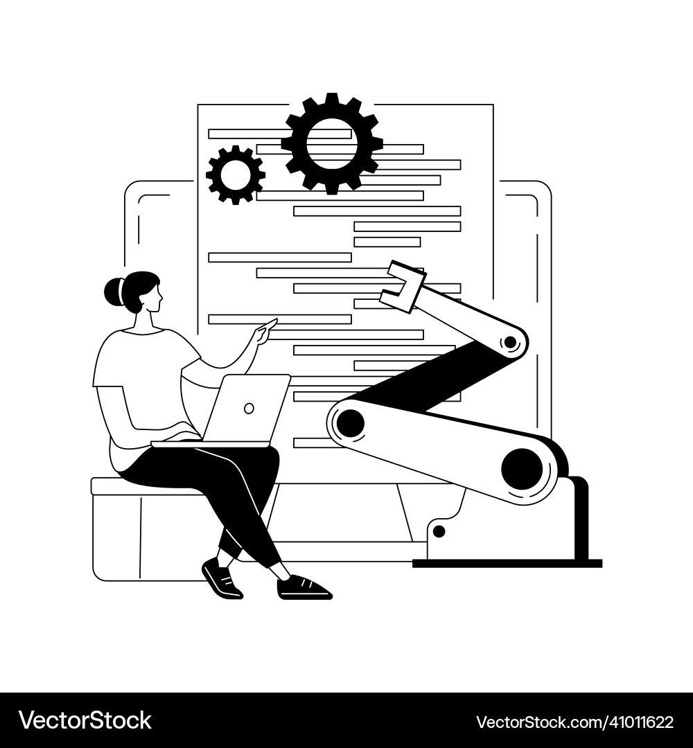 Open automation architecture abstract concept Open automation architecture abstract concept vector image
