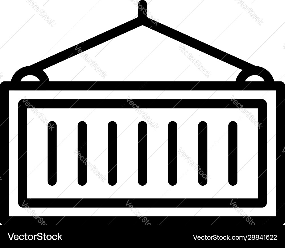Port container icon outline style Vector Image