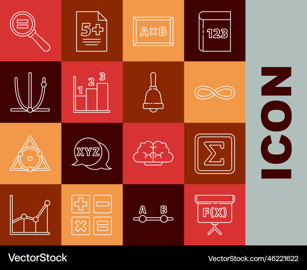 Set line geometric figure cube square function Set line geometric figure cube square function vector image