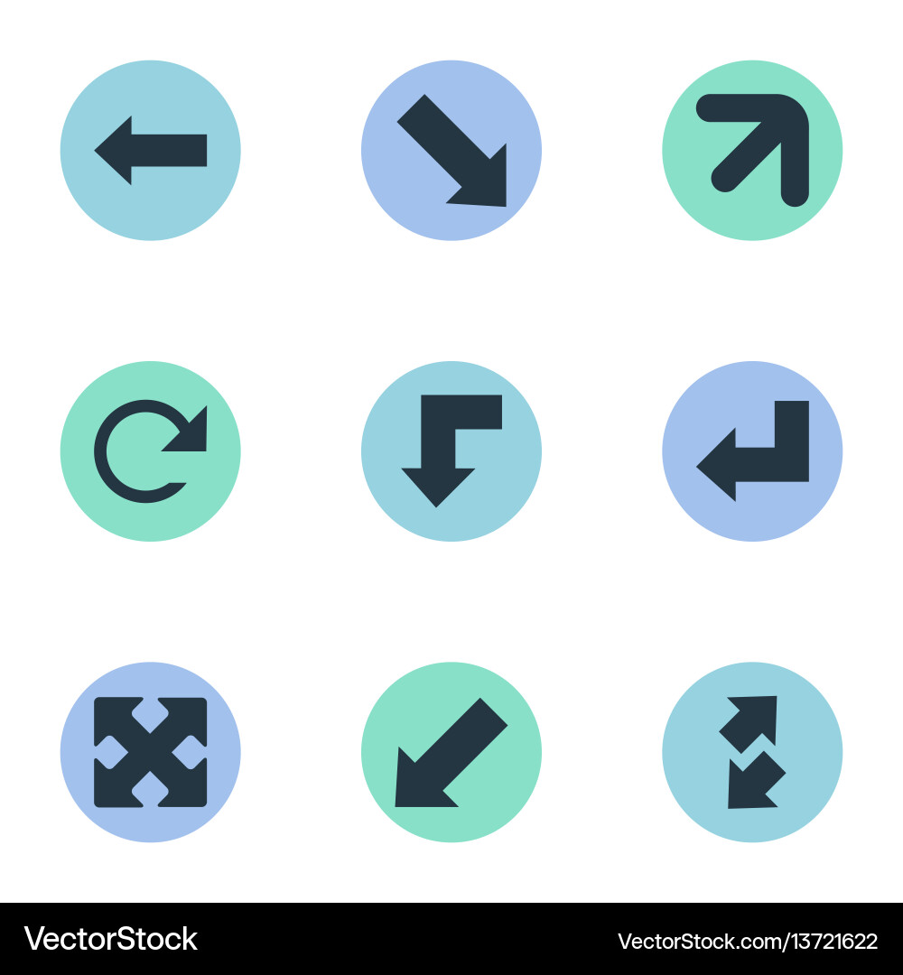 Set of simple indicator icons vector image