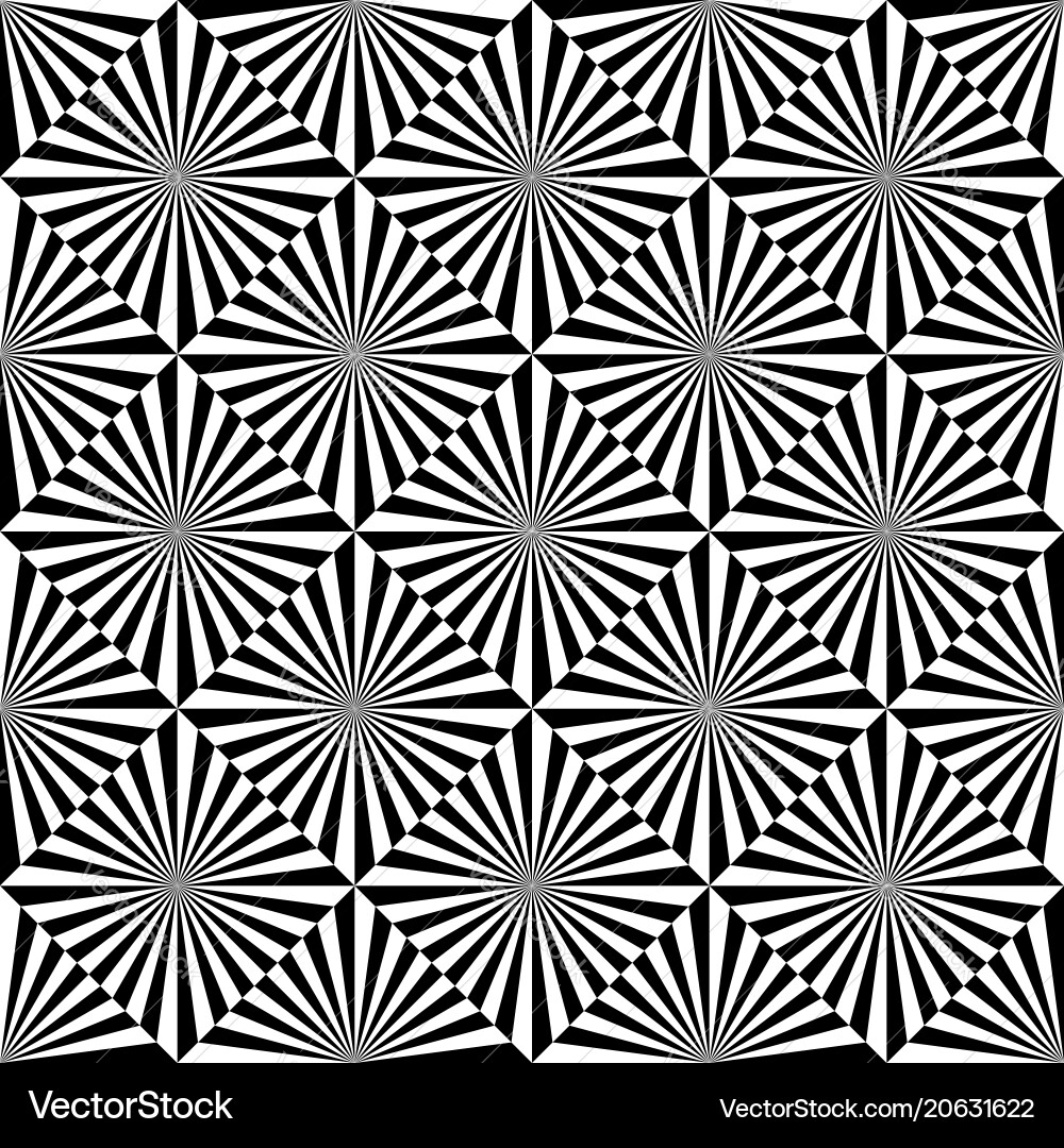 Sunburst seamless pattern abstract background vector image