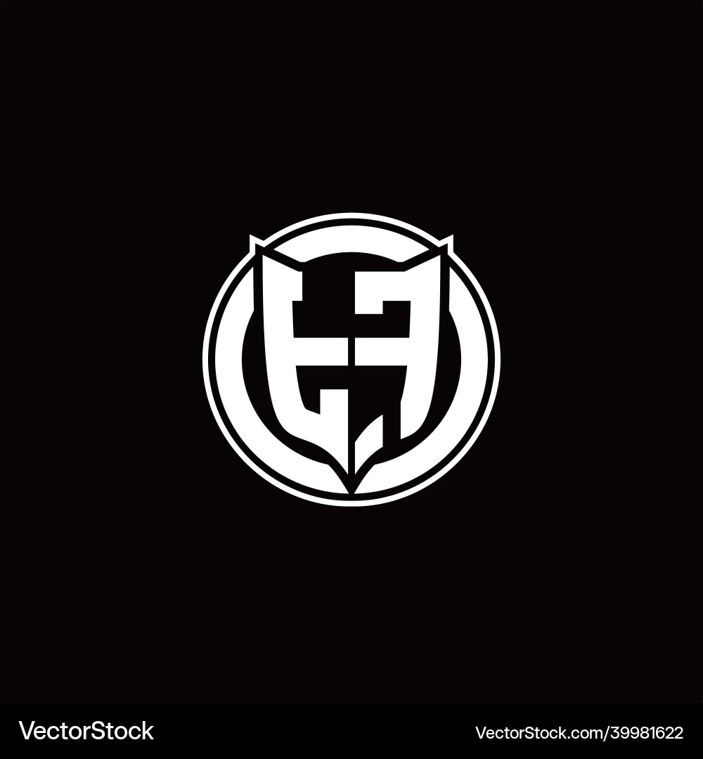 Tf logo monogram with shield and circluar shape Vector Image