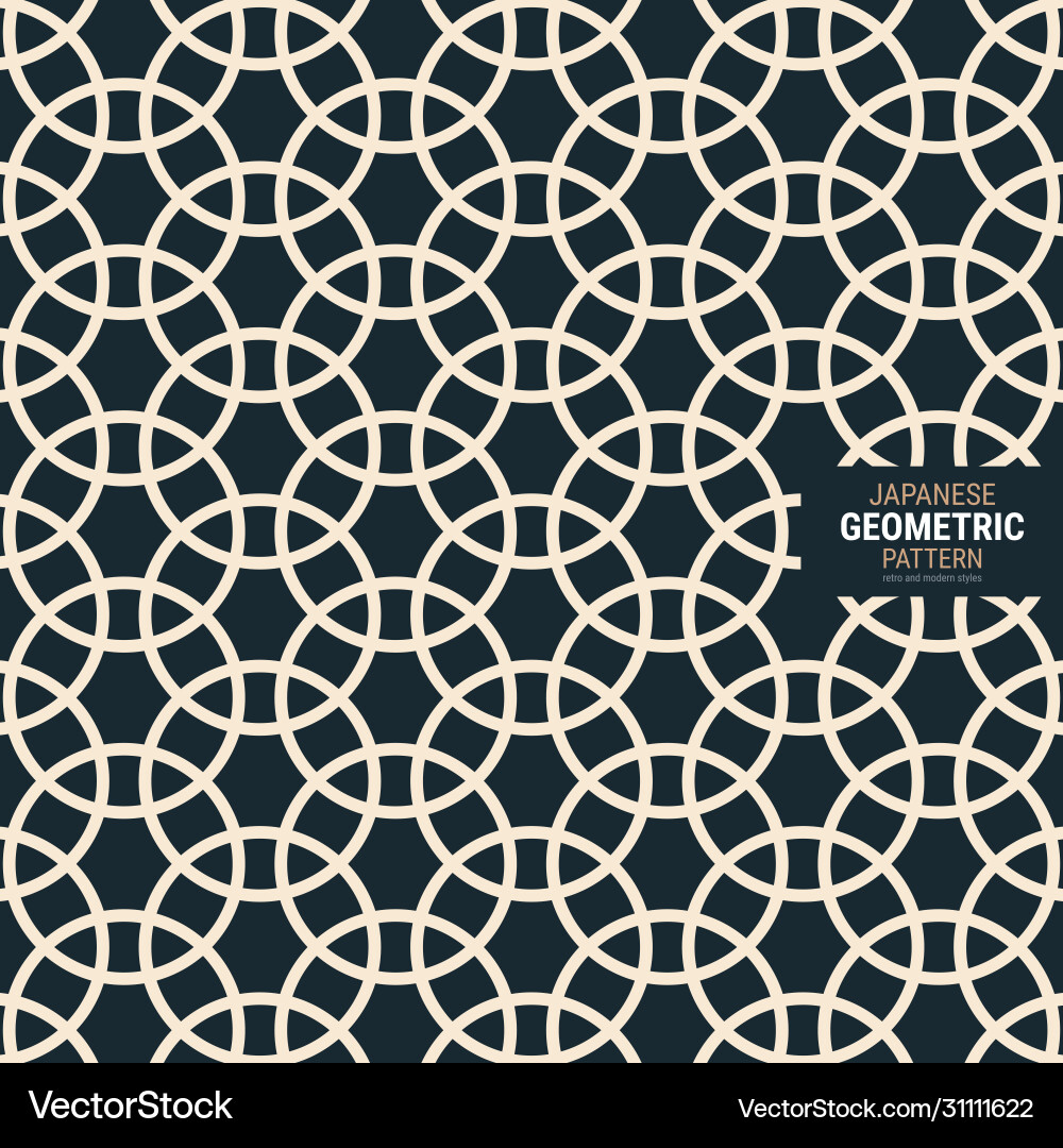 Traditional japanese geometric pattern Traditional japanese geometric pattern vector image