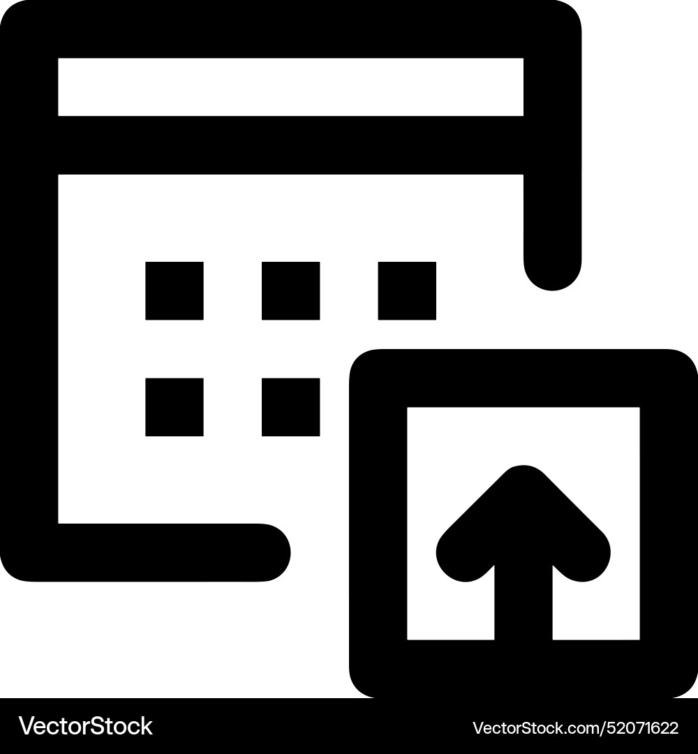 Upload outline icon symbol image Vector Image