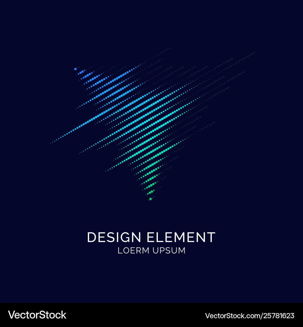 Abstract elements with dynamic lines and particles Abstract elements with dynamic lines and particles vector image