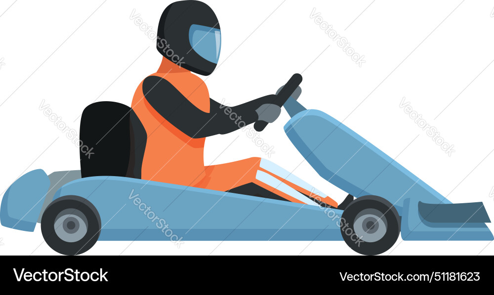 Adrenalin karting icon cartoon fun Adrenalin karting icon cartoon fun vector image