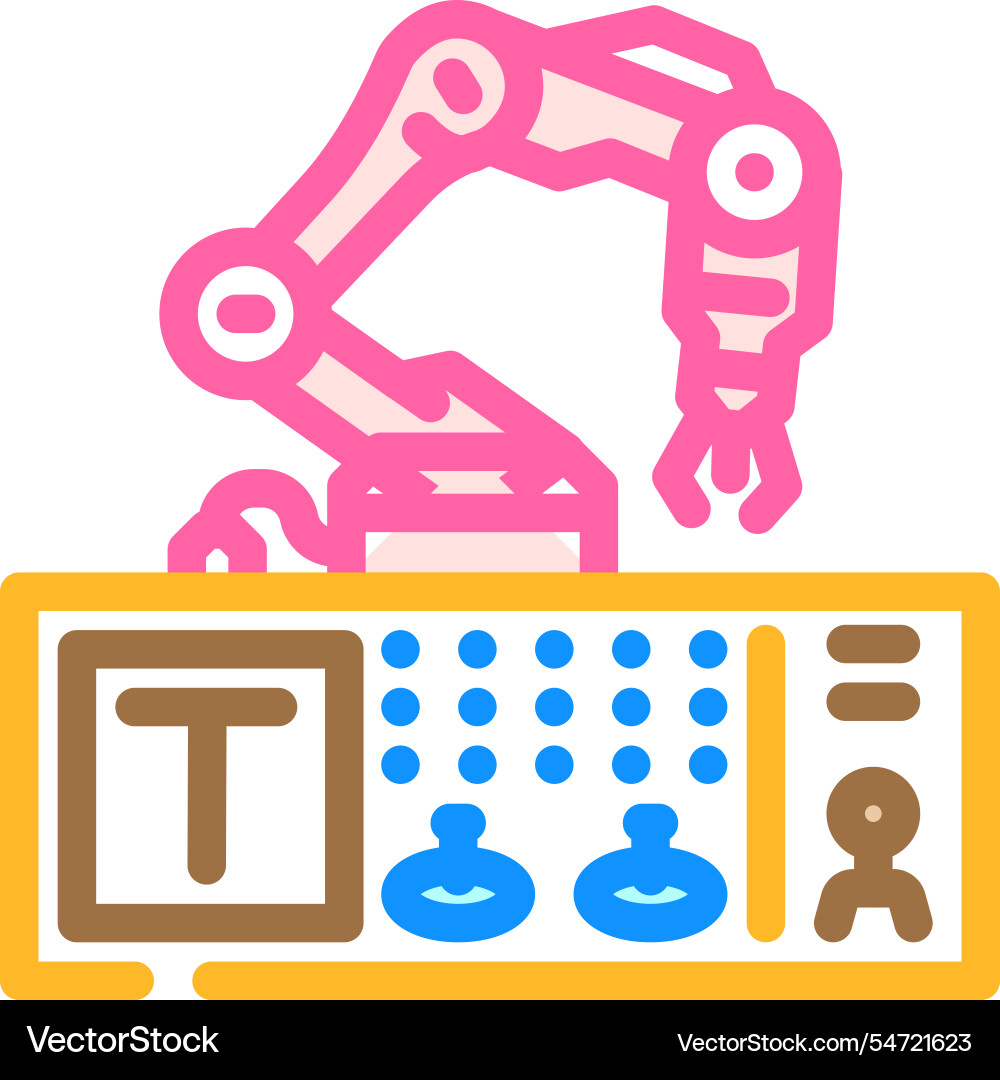 Advanced robotics control panel color icon Advanced robotics control panel color icon vector image