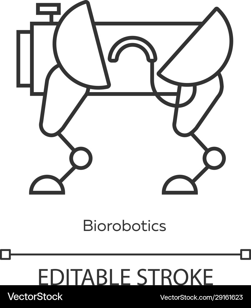 Biorobotics linear icon dog-like robot robotic Biorobotics linear icon dog-like robot robotic vector image