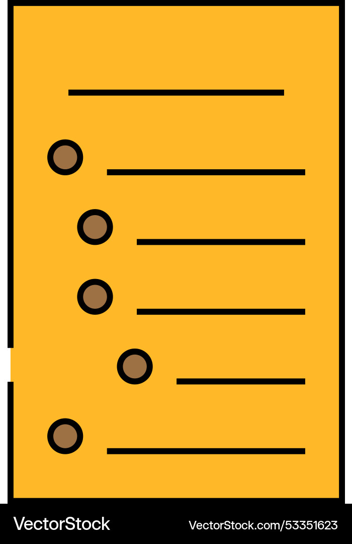 Bullet points list icon color vector image