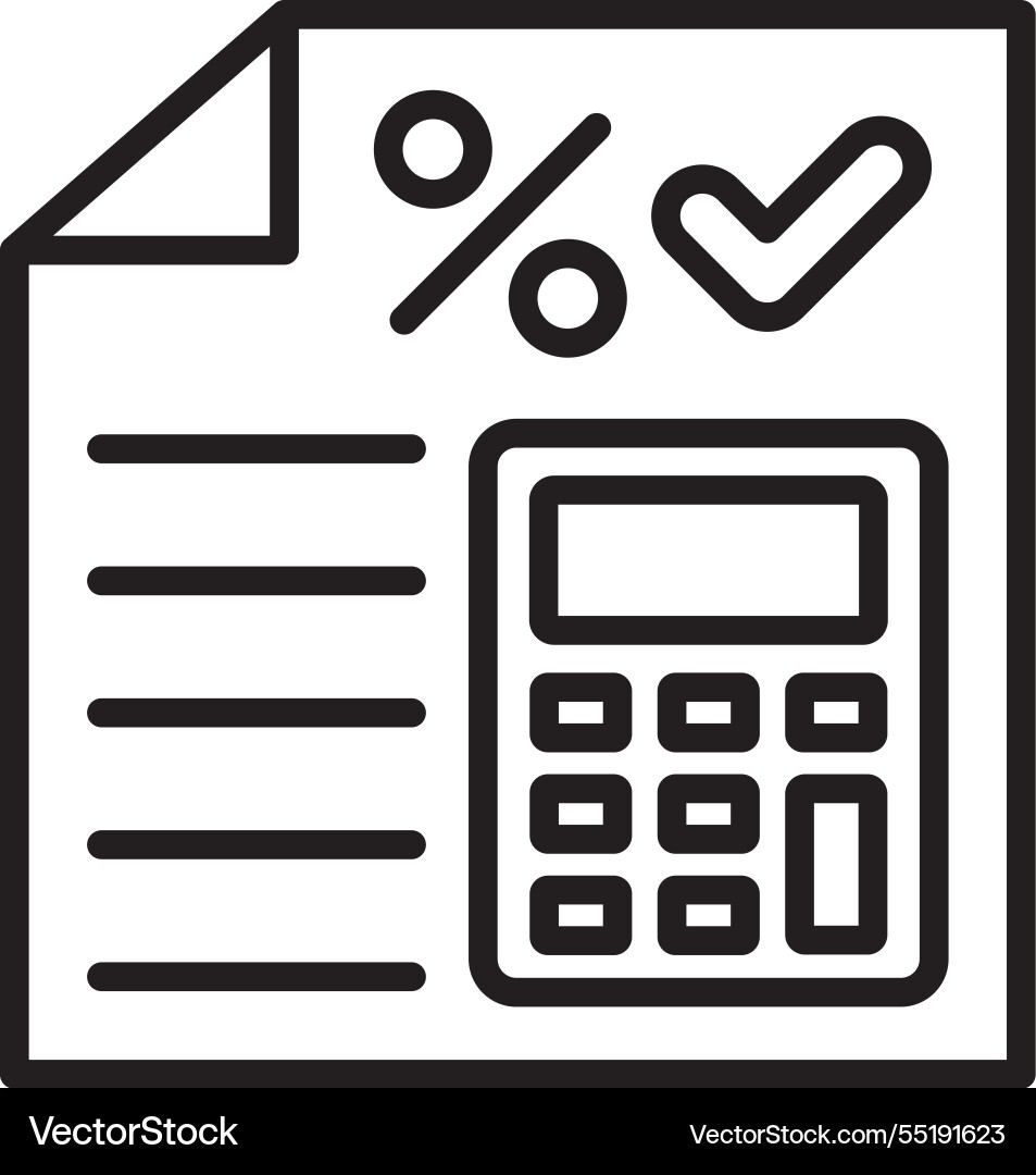Calculation line icon design Vector Image