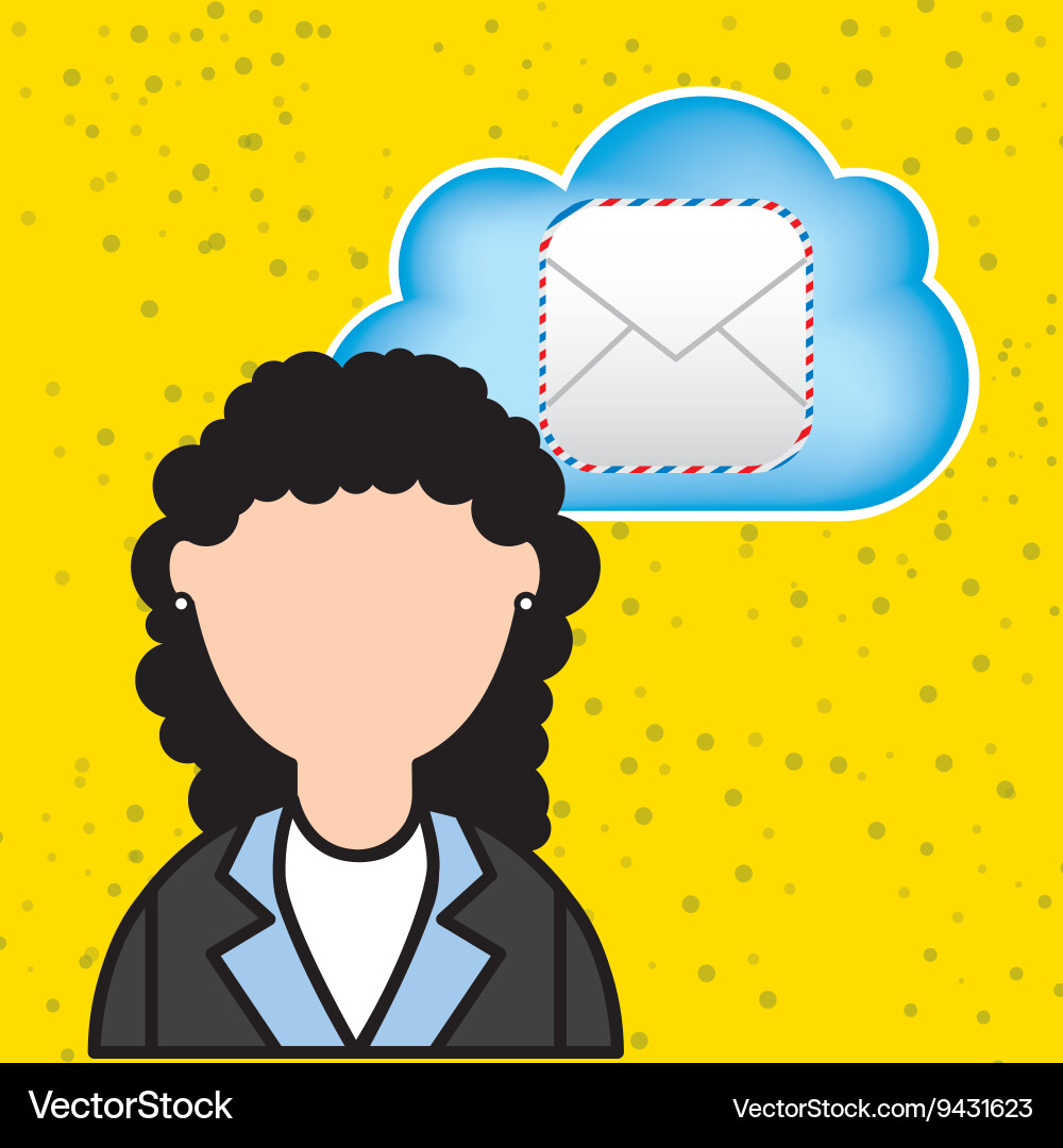 Cloud computing design vector image