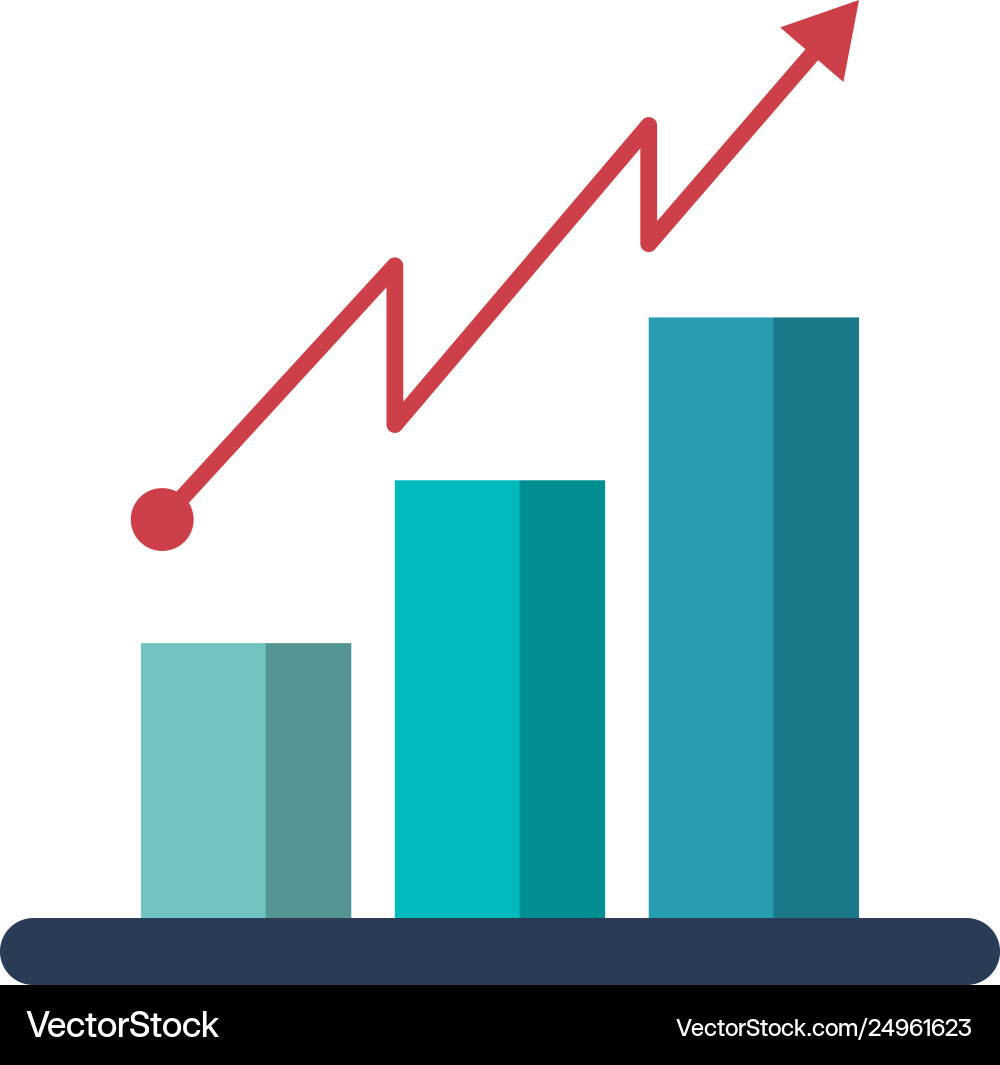 Data bars graph isolated Data bars graph isolated Vector Image