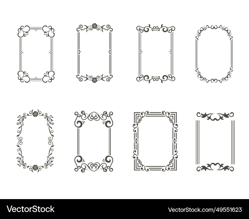 Decorative frame elegant element for design Vector Image
