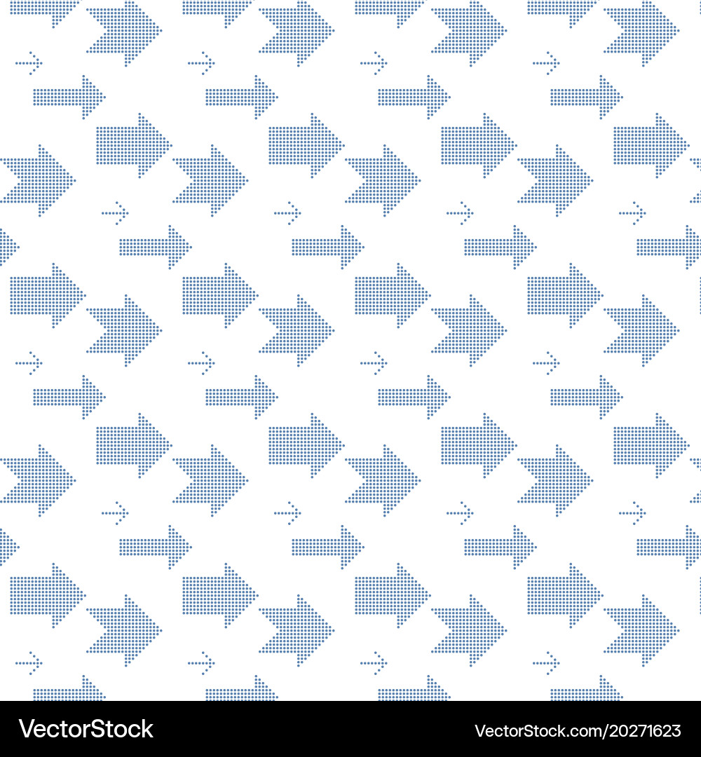 Dotted arrow pattern for your design seamless vector image