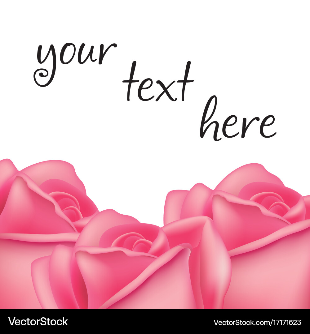 Frame with roses and space for text Vector Image