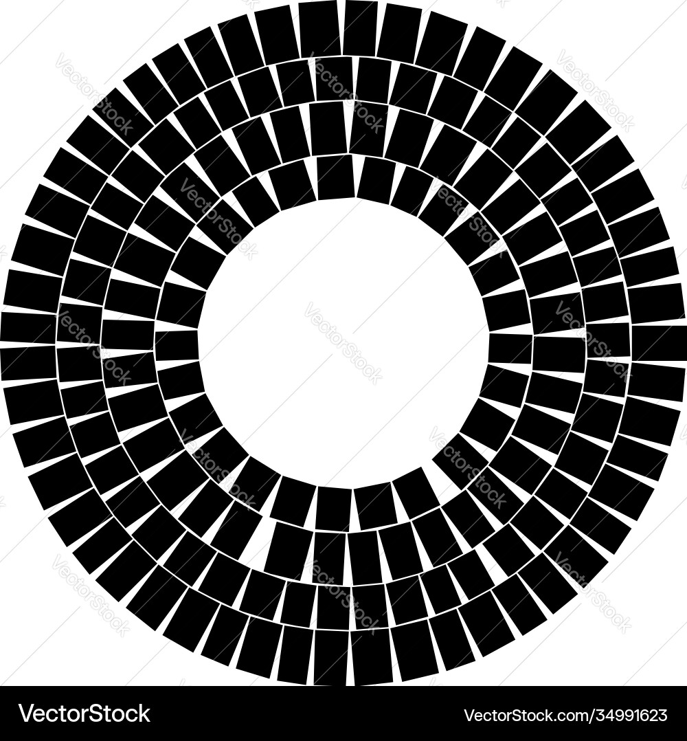 Geometric circle element circular stonework Geometric circle element circular stonework vector image