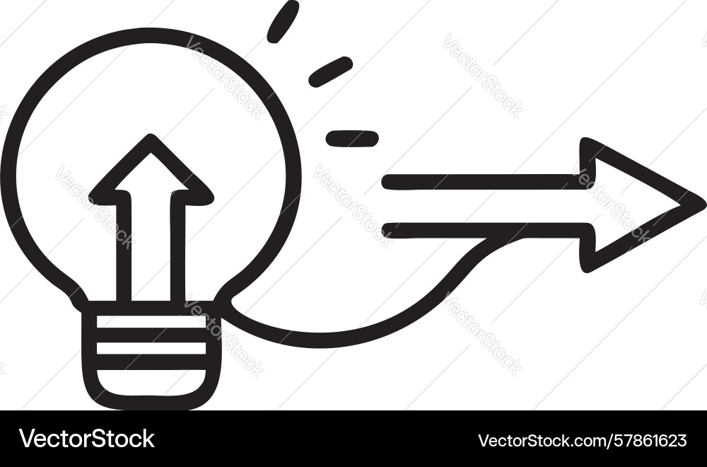 Konzept zur Ausführung von Ideen-Action-Design Vektorbild