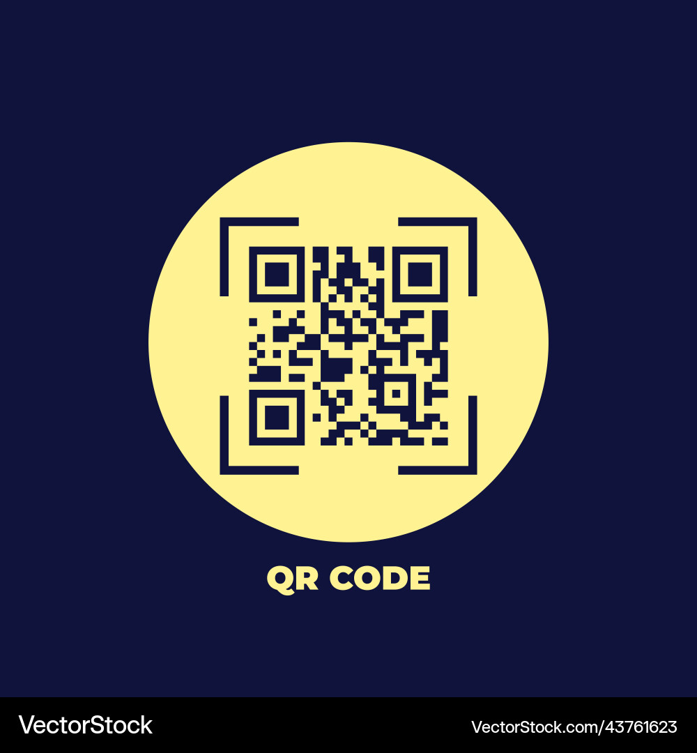 Qr code icon in trendy flat style isolated vector image
