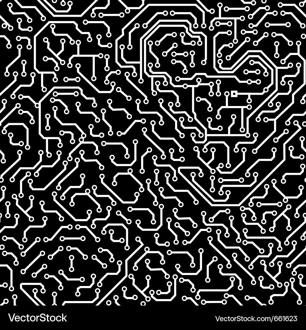 Seamless pattern computer circuit board Vector Image