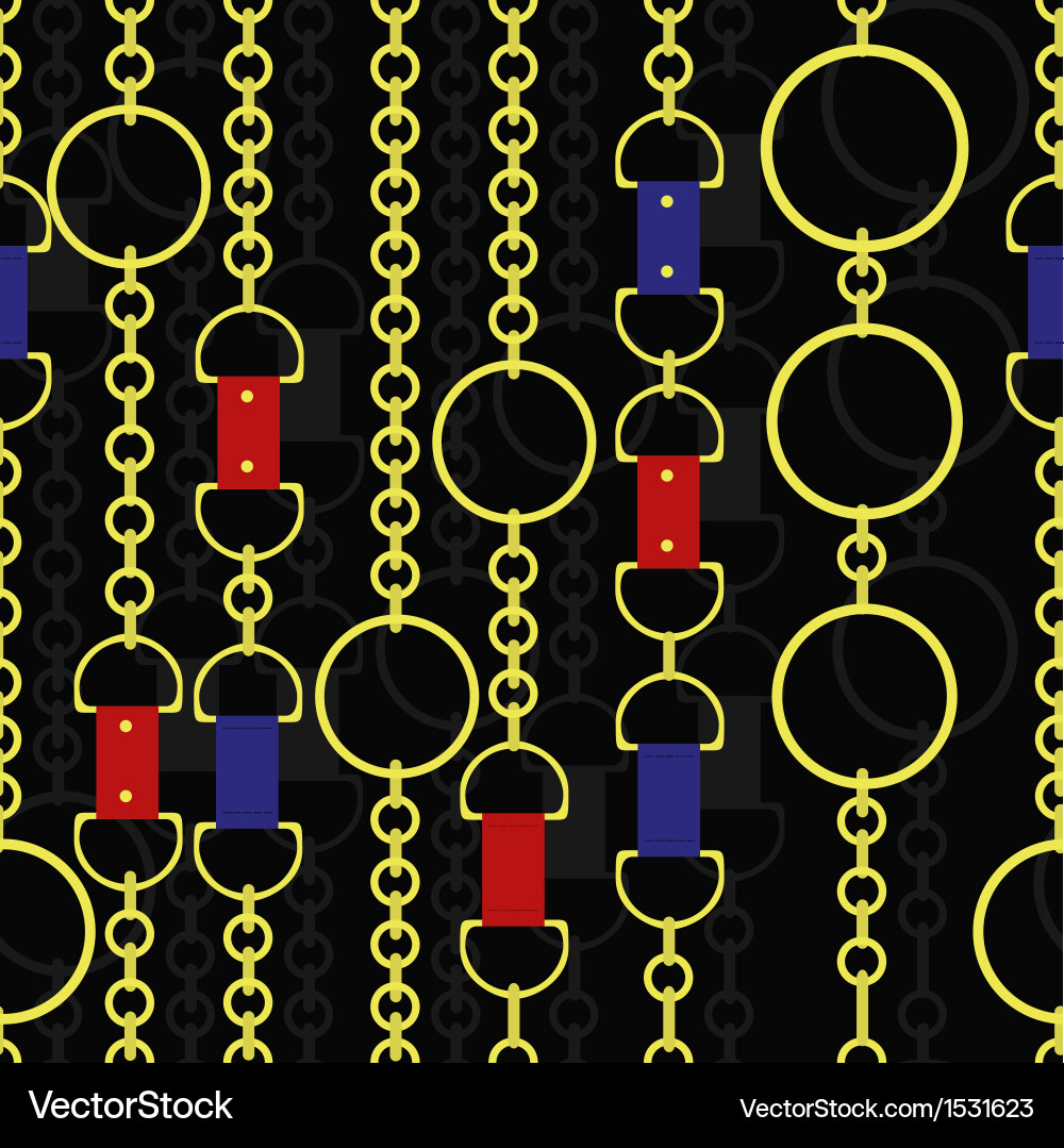 Seamless pattern with chain vector image